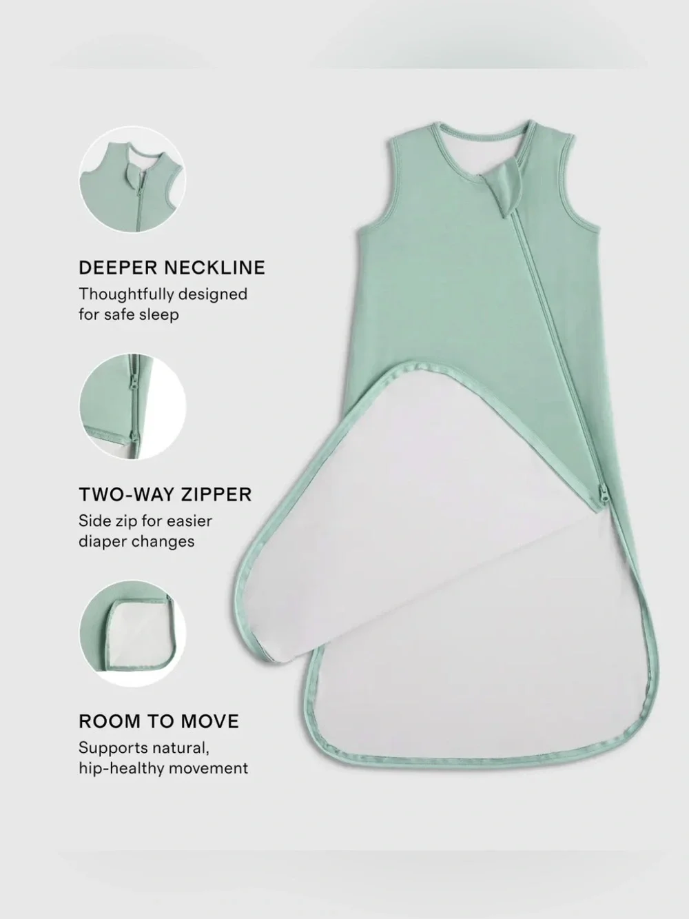 EUC Quince Set of 2 Sleep Sacks (1.0 TOG, Size Medium, Light Grey and Pale Pink)
